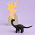 DASHDU - Dusty Dino - Charcoal Grey Felt Dinosaur